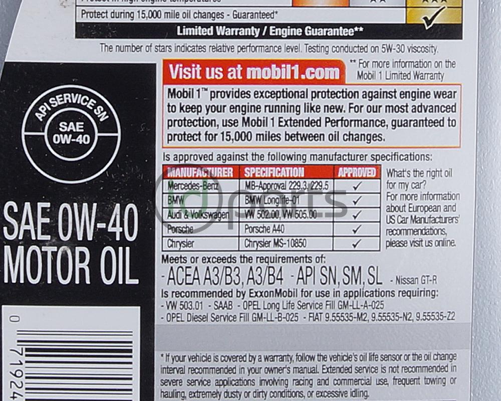 Mobil 1 0w40 1 Quart Picture 2