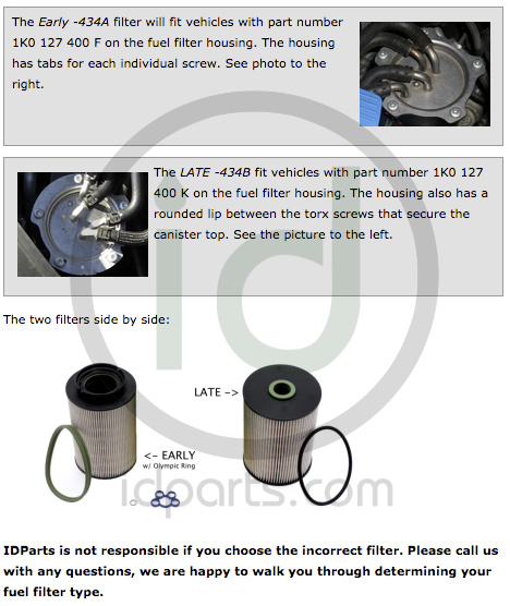 Fuel Filter [Early A Style] (A5 BRM & CBEA) Picture 2