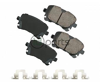 Akebono EURO Ultra Premium Ceramic Disc Brake Pad Kit - Rear (Q5)