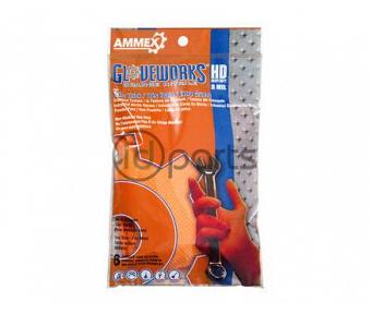 6-Pack Orange HD Nitrile Gloves