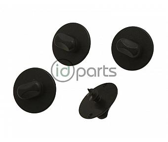 Floor Mat Oval Retaining Screws Black [set of 4] (A4)