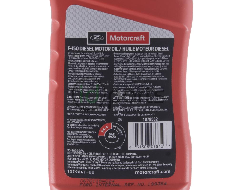 Motorcraft F-150 Diesel Motor Oil SAE 5w30 - 1 Quart Picture 2