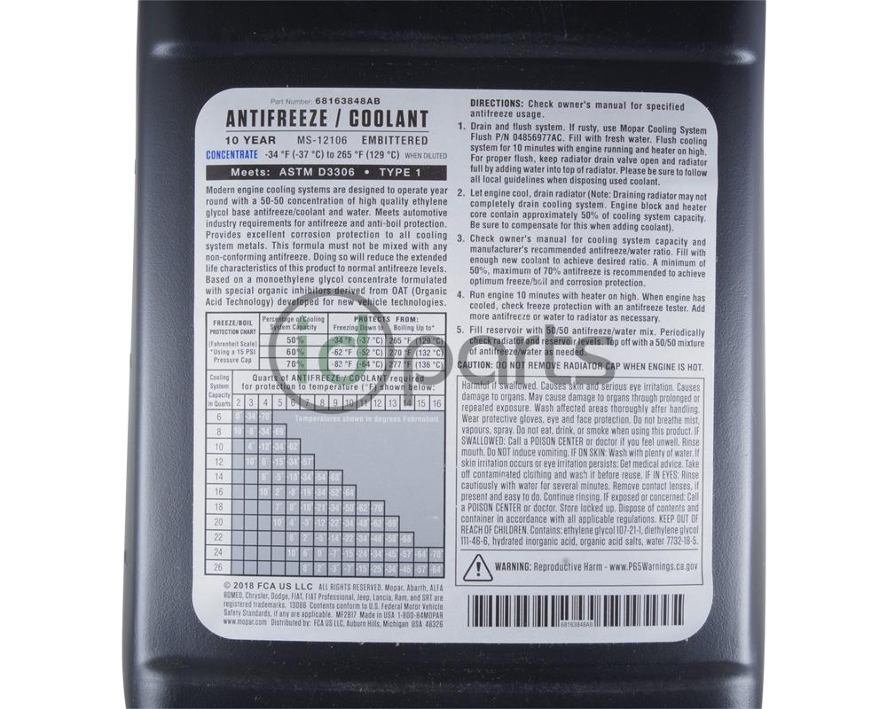 Mopar OAT Coolant Concentrate Picture 2