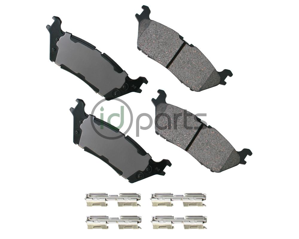 Akebono ProACT Ultra Premium Ceramic Disc Brake Pad Kit - Rear (F150 Diesel w/ Electric Parking Brake) Picture 1