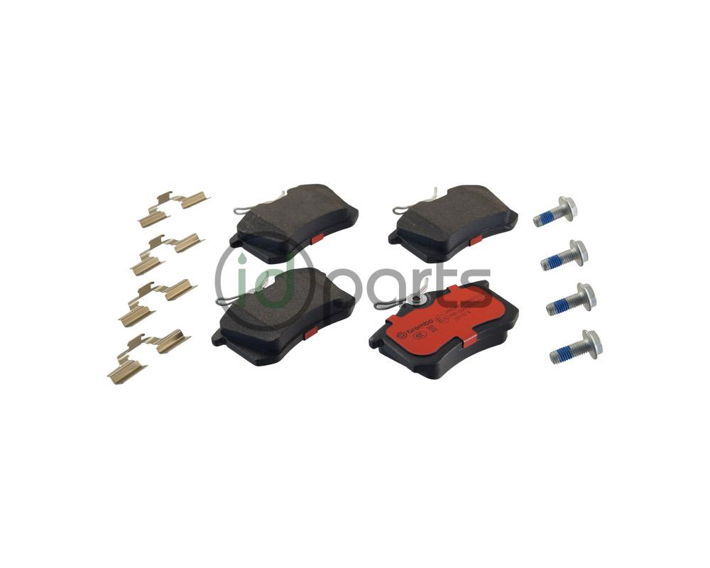 Brembo Ceramic Disc Brake Pad Kit - Rear w/ Clips (A4)(B5.5)(8P)(Mk7) Picture 1