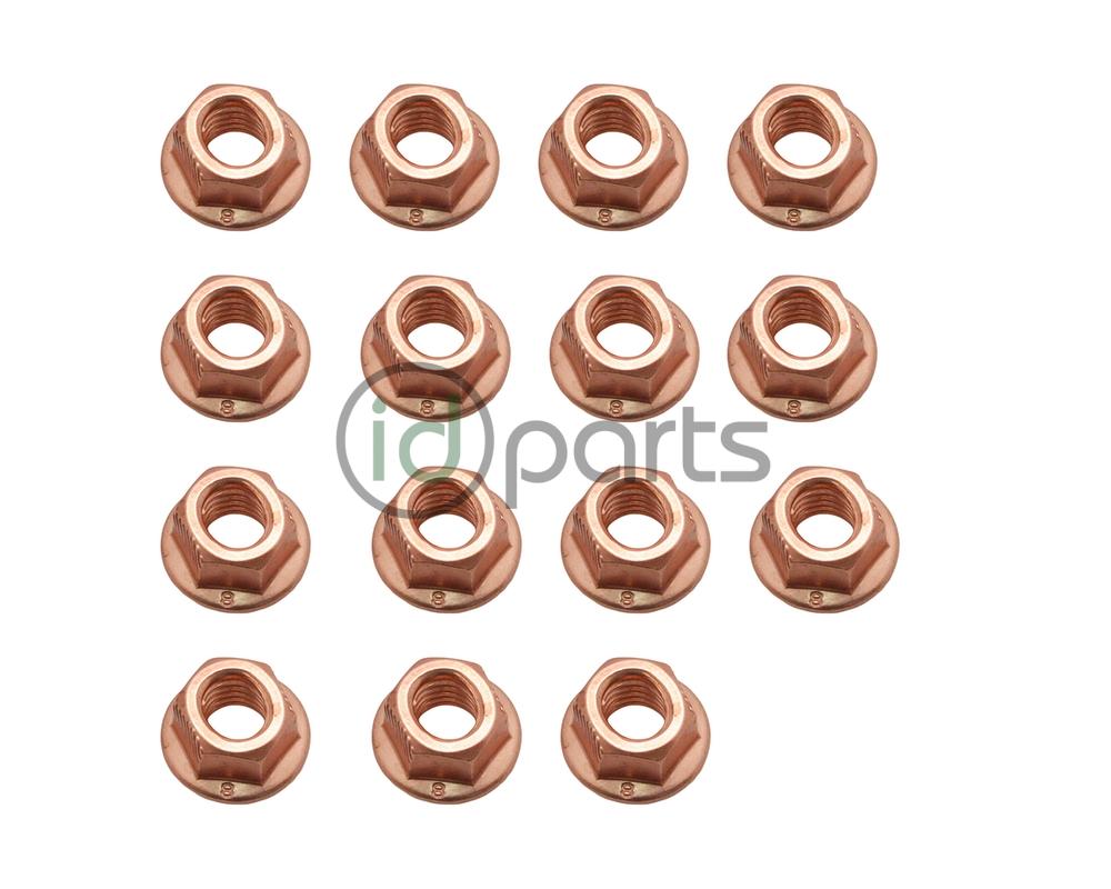 15 Copper Pinch Nuts M8 x 1.25 Picture 1