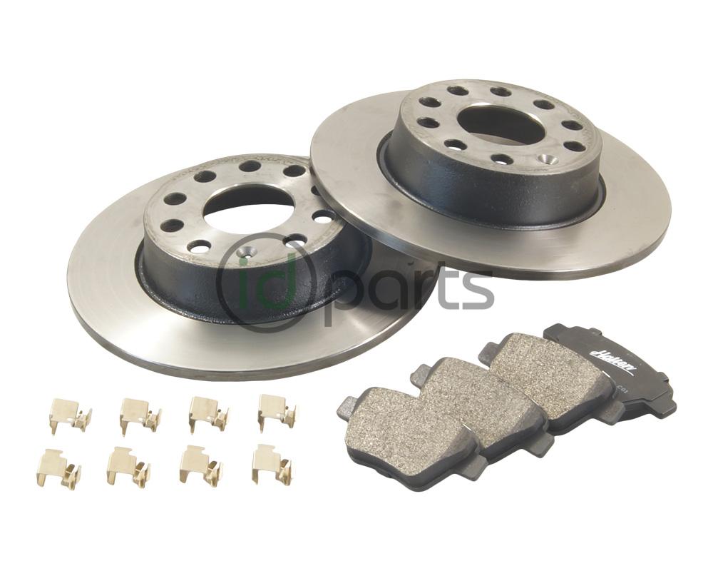 Rear Brake Rotors Ceramic Pad Kit For Volkswagen Jetta With 253mm Diameter  Rotor