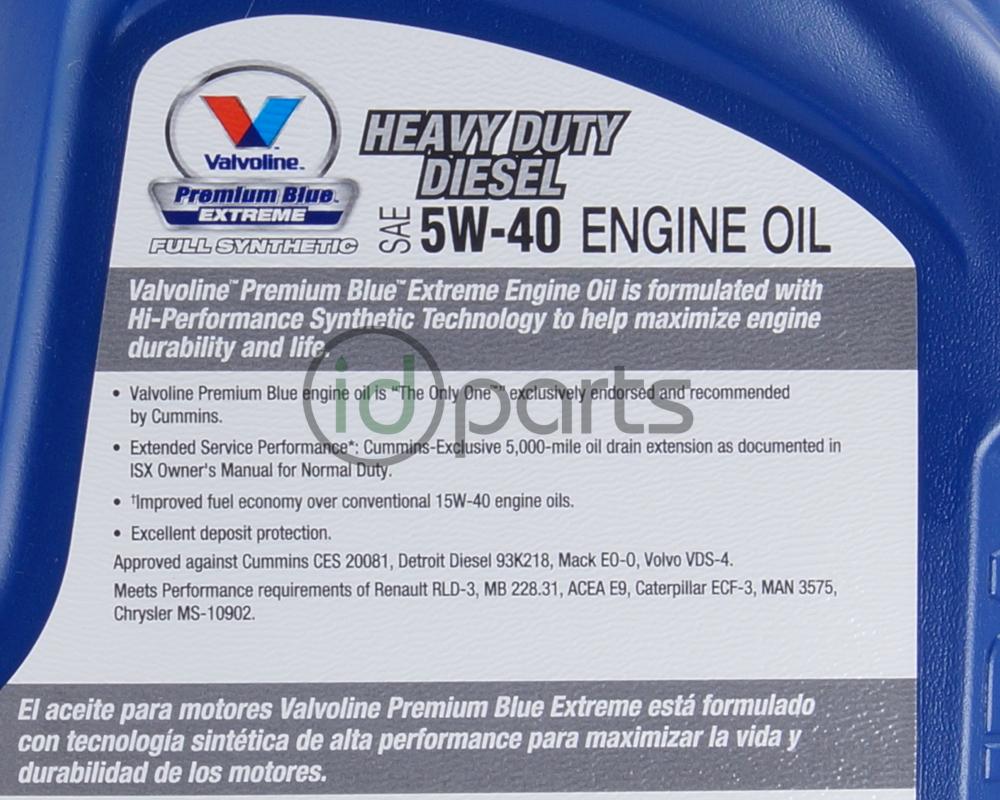 Valvoline Premium Blue Extreme Synthetic 5w40 1 Gallon Picture 2