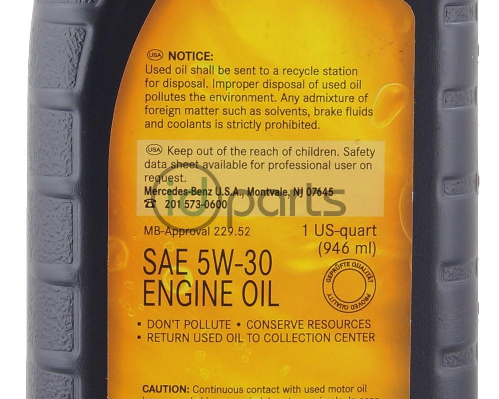 Mercedes Benz Genuine Fully Synthetic 229.52 5w30 Engine Oil Picture 2