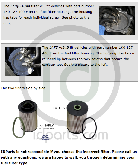 Fuel Filter - Late B Style [UFI] (A5 BRM & CJAA) Picture 2