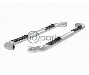 3&quot; Round Polished Stainless Steel Side Bars (Stainless) [Crew Cab] (Super Duty)