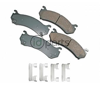 Akebono ProACT Ultra Premium Ceramic Disc Brake Pad Kit - Rear (Silverado/Sierra 01-10)