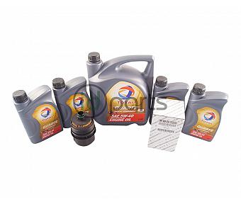 Total Quartz Energy 9000 5W-40 7 Qrt Oil Change Kit