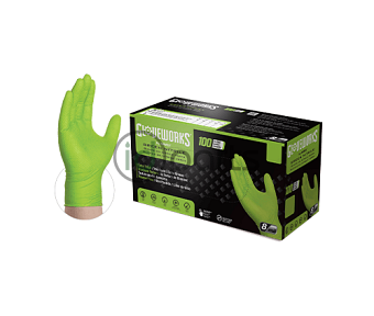100ct 8mil Green Nitrile Gloves